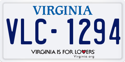 VA license plate VLC1294