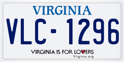 VA license plate VLC1296