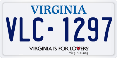 VA license plate VLC1297