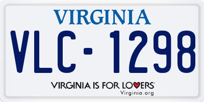 VA license plate VLC1298
