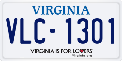 VA license plate VLC1301