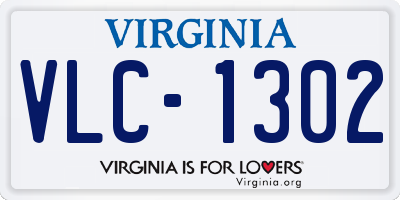 VA license plate VLC1302