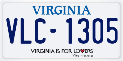 VA license plate VLC1305