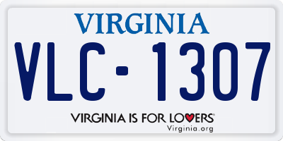 VA license plate VLC1307