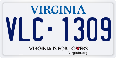 VA license plate VLC1309