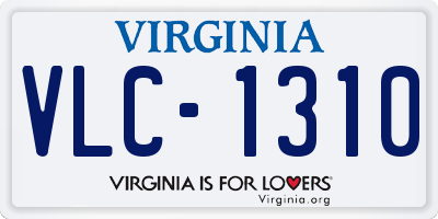 VA license plate VLC1310