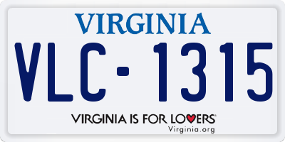 VA license plate VLC1315