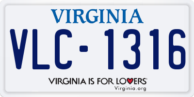 VA license plate VLC1316