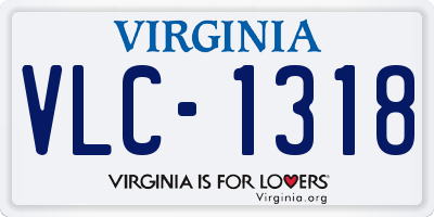 VA license plate VLC1318