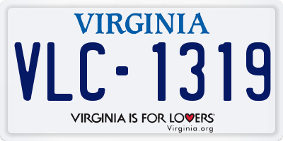 VA license plate VLC1319