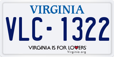 VA license plate VLC1322