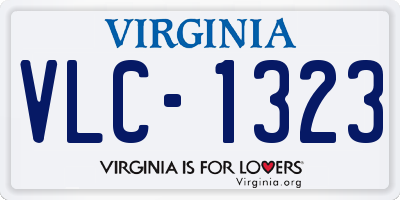 VA license plate VLC1323