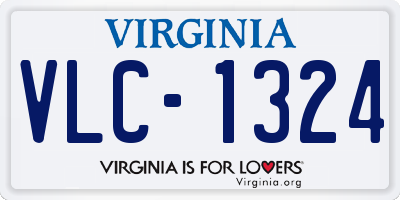 VA license plate VLC1324