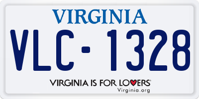 VA license plate VLC1328