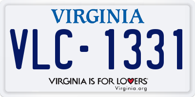 VA license plate VLC1331