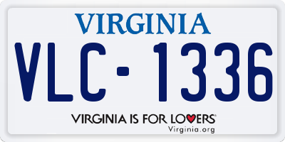 VA license plate VLC1336