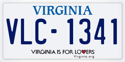 VA license plate VLC1341