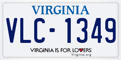 VA license plate VLC1349