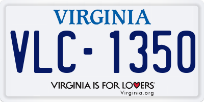 VA license plate VLC1350