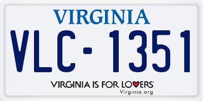 VA license plate VLC1351