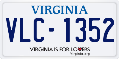 VA license plate VLC1352