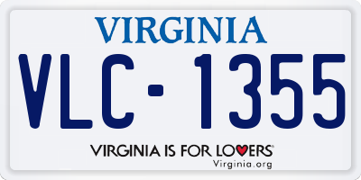 VA license plate VLC1355