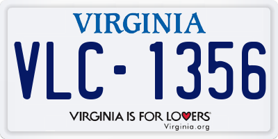 VA license plate VLC1356
