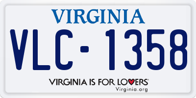 VA license plate VLC1358