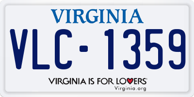 VA license plate VLC1359