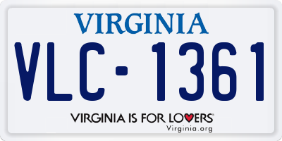 VA license plate VLC1361