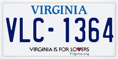 VA license plate VLC1364