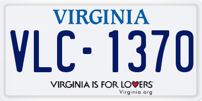 VA license plate VLC1370
