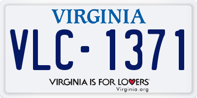 VA license plate VLC1371