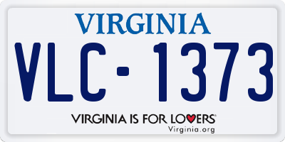 VA license plate VLC1373
