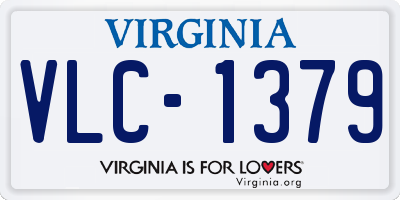 VA license plate VLC1379