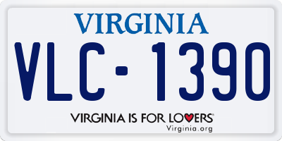VA license plate VLC1390