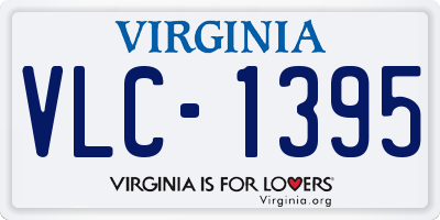 VA license plate VLC1395