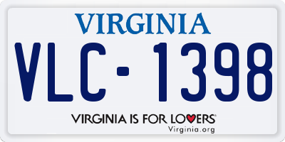 VA license plate VLC1398