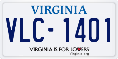 VA license plate VLC1401