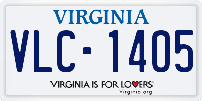 VA license plate VLC1405