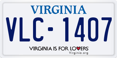 VA license plate VLC1407