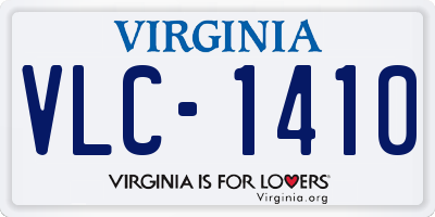 VA license plate VLC1410
