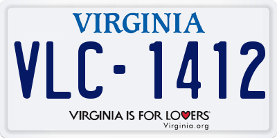 VA license plate VLC1412