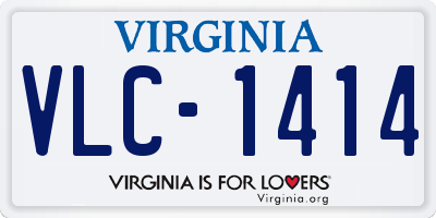 VA license plate VLC1414