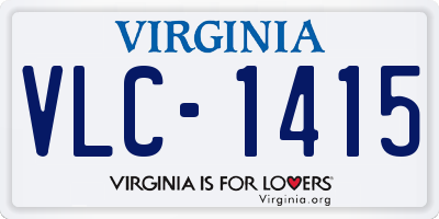VA license plate VLC1415