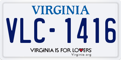 VA license plate VLC1416