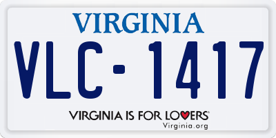 VA license plate VLC1417