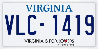 VA license plate VLC1419