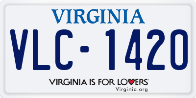 VA license plate VLC1420