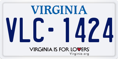 VA license plate VLC1424